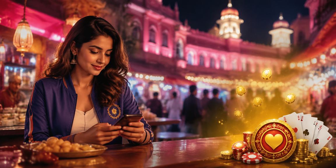 Mobile cricket betting at the bustling Jaipur night market